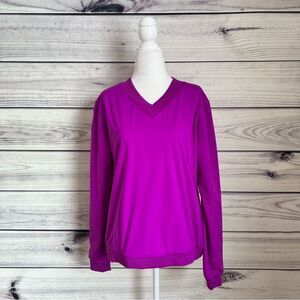 Nike Purple Polyester Athletic Golf Pullover Sweatshirt